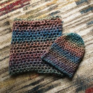 Handmade Slouchy Hat & Infinity Scarf